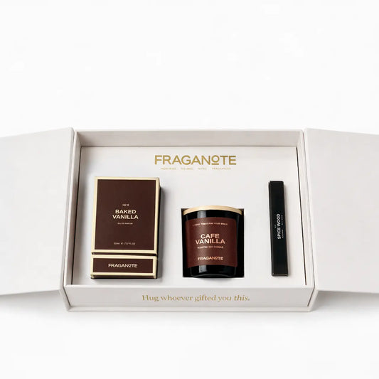 Baked Vanilla Perfume & Candle Gift Set Fraganote
