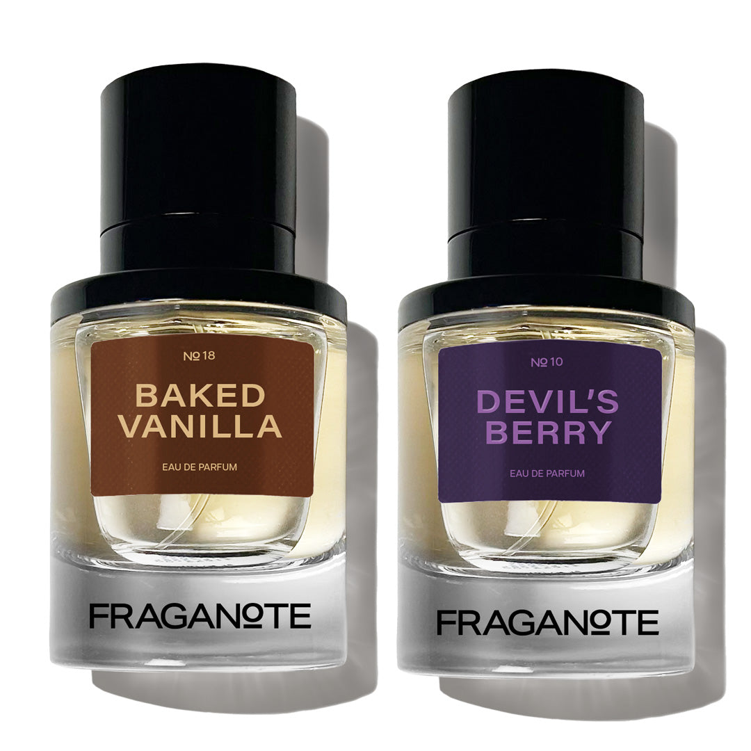 Most Sold Combo: Baked Vanilla and Devil's Berry Fraganote