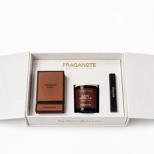 Drunken Cake Perfume & Candle Gift Set Fraganote