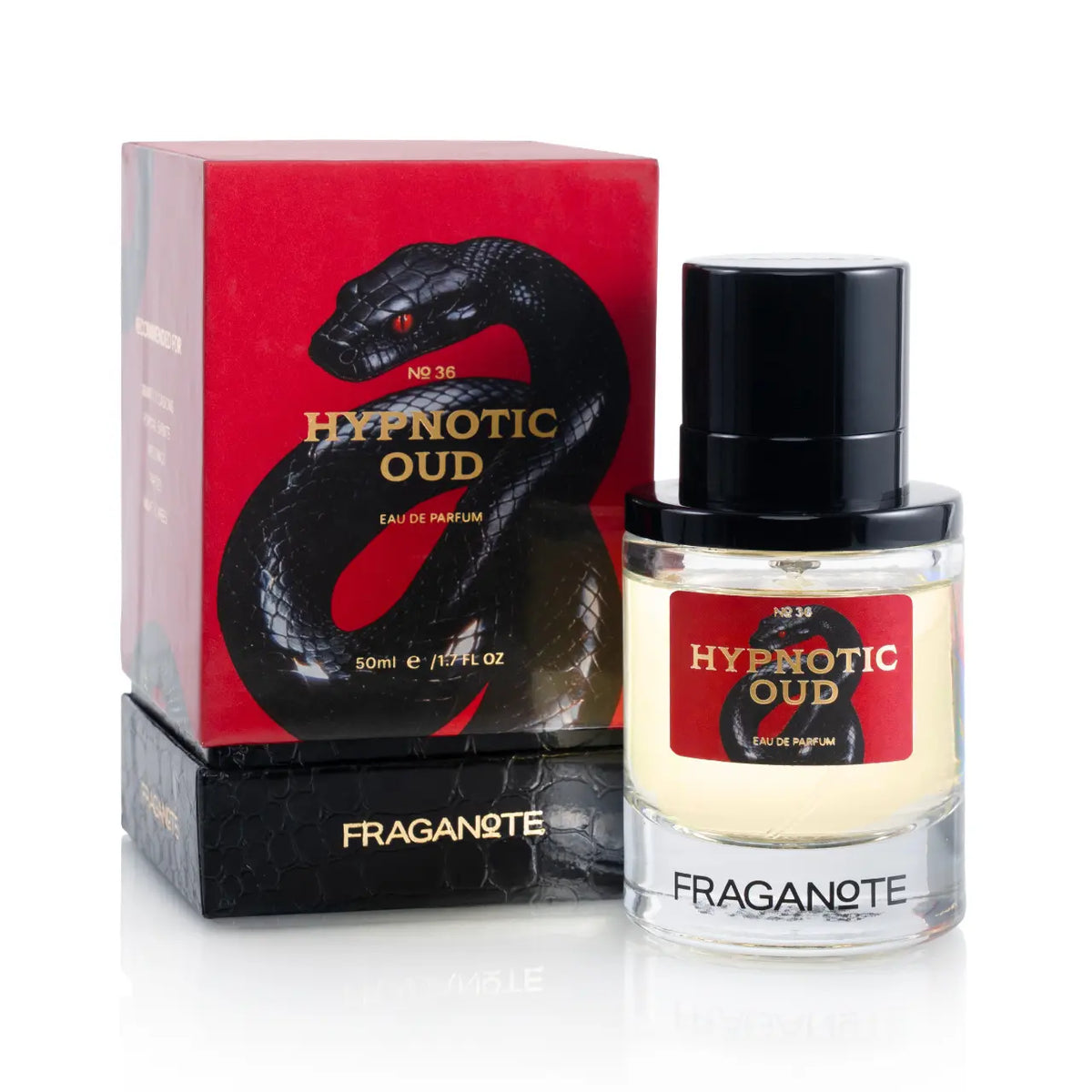 Premium Hypnotic Oud perfume gift box by Fraganote