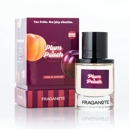 Plum x Peach perfume inspired by ripe peaches and luscious plums